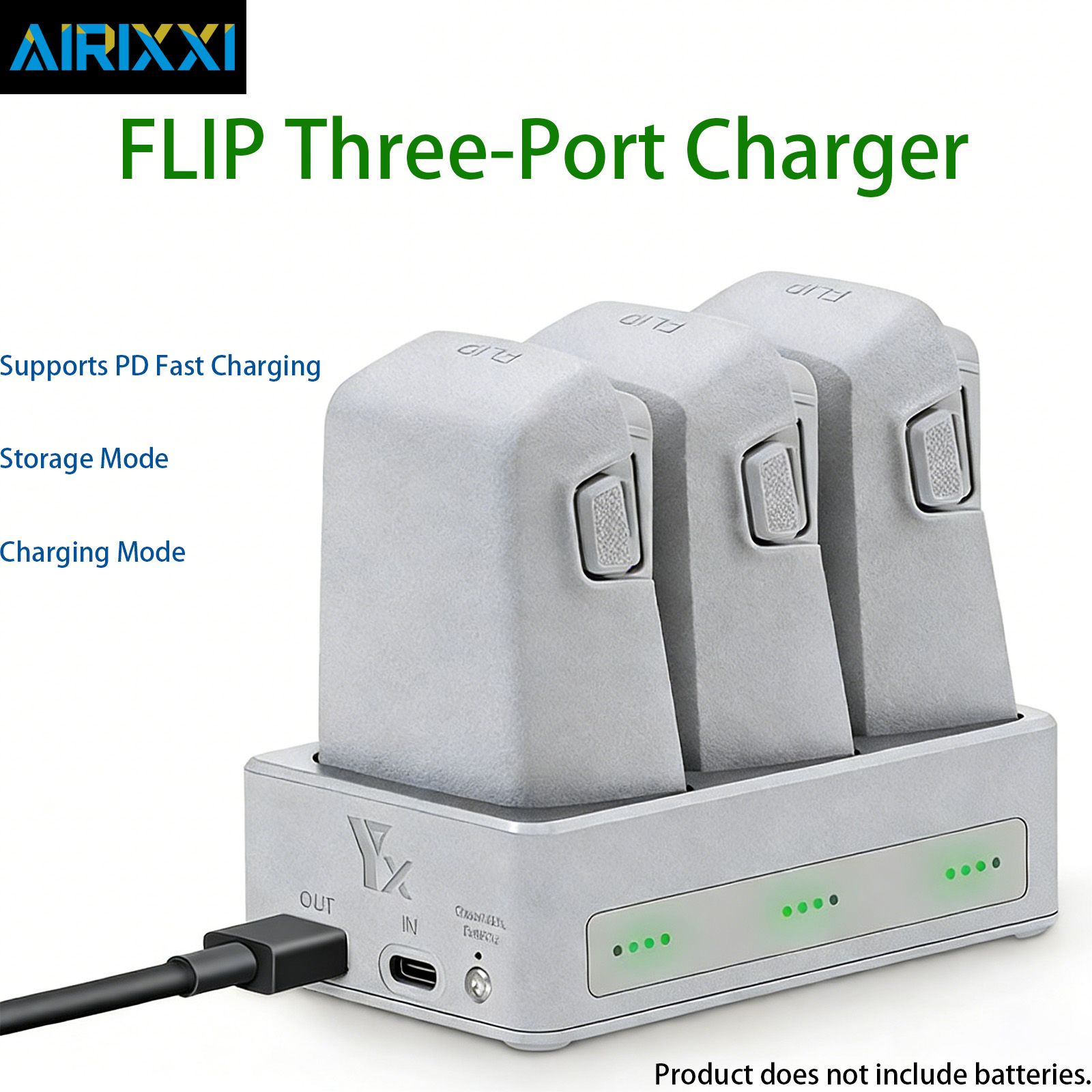 Drone Joystick Cover - New 3-Port Battery Charger Hub For