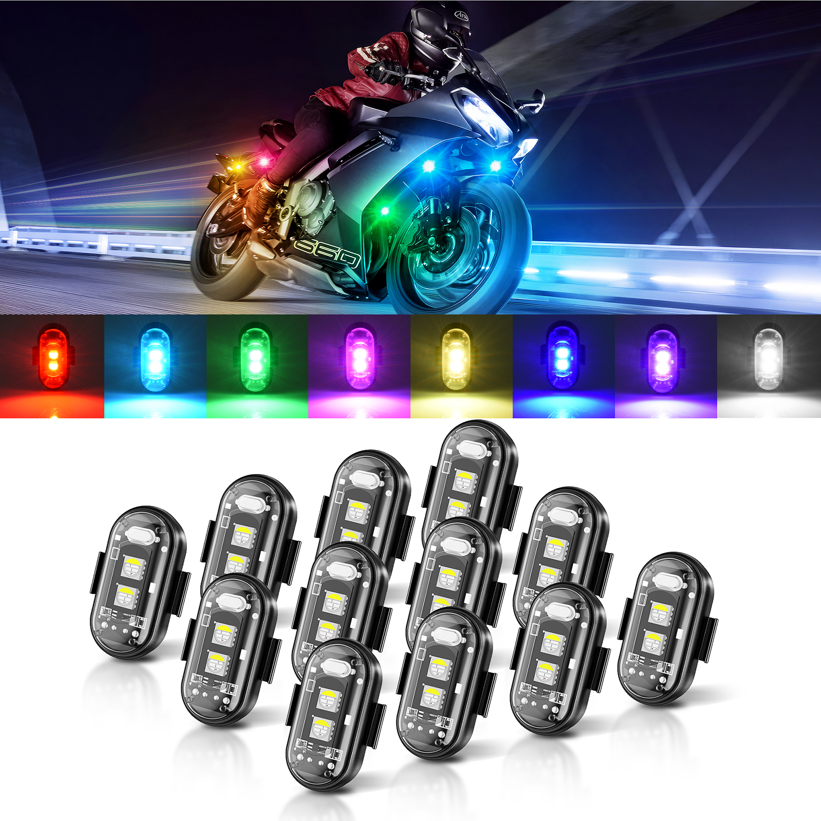 MICTUNING Wireless LED Strobe  – обзор и цена Drone Strobe Light