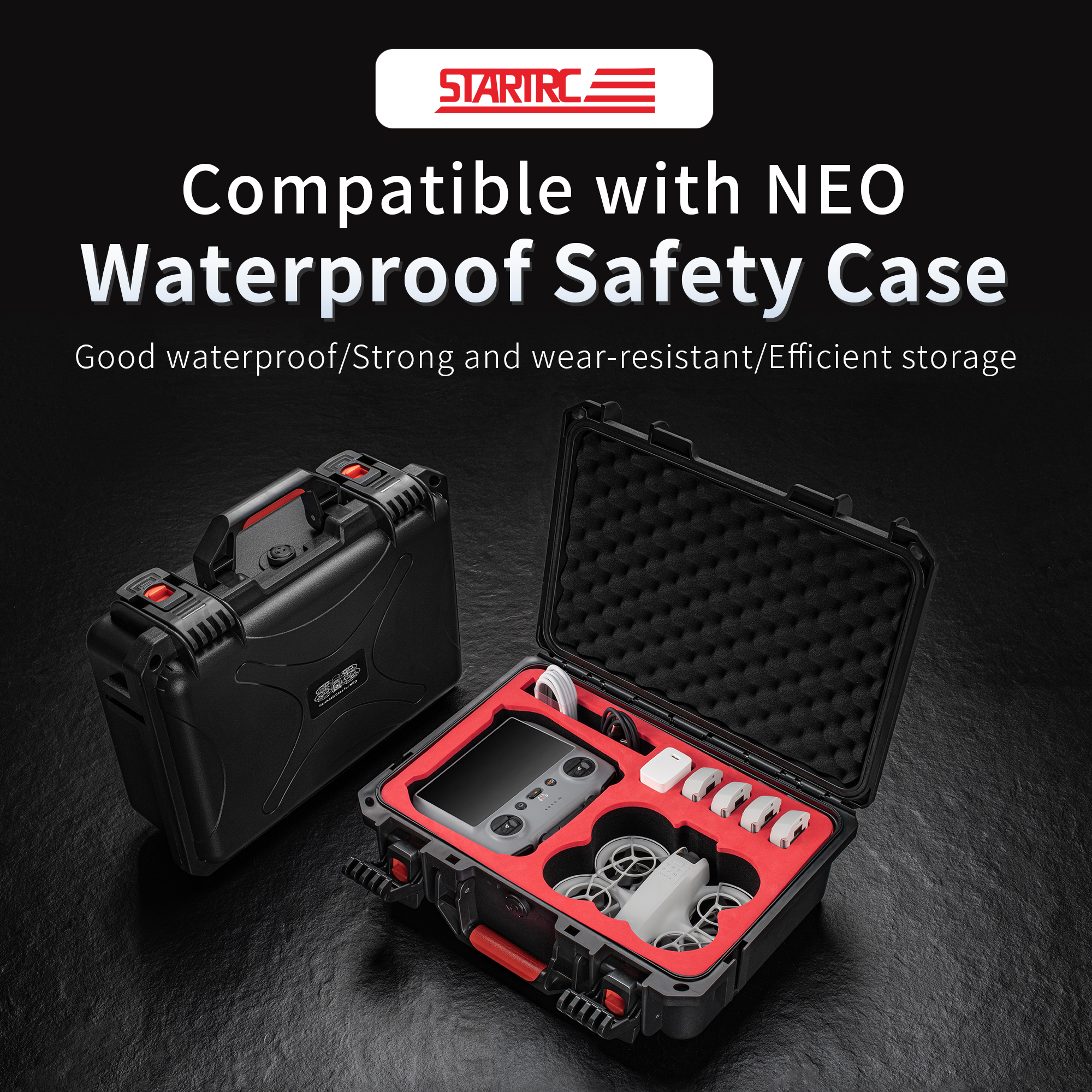 Portable Hard Waterproof Case  – обзор и цена Drone Charging Hub