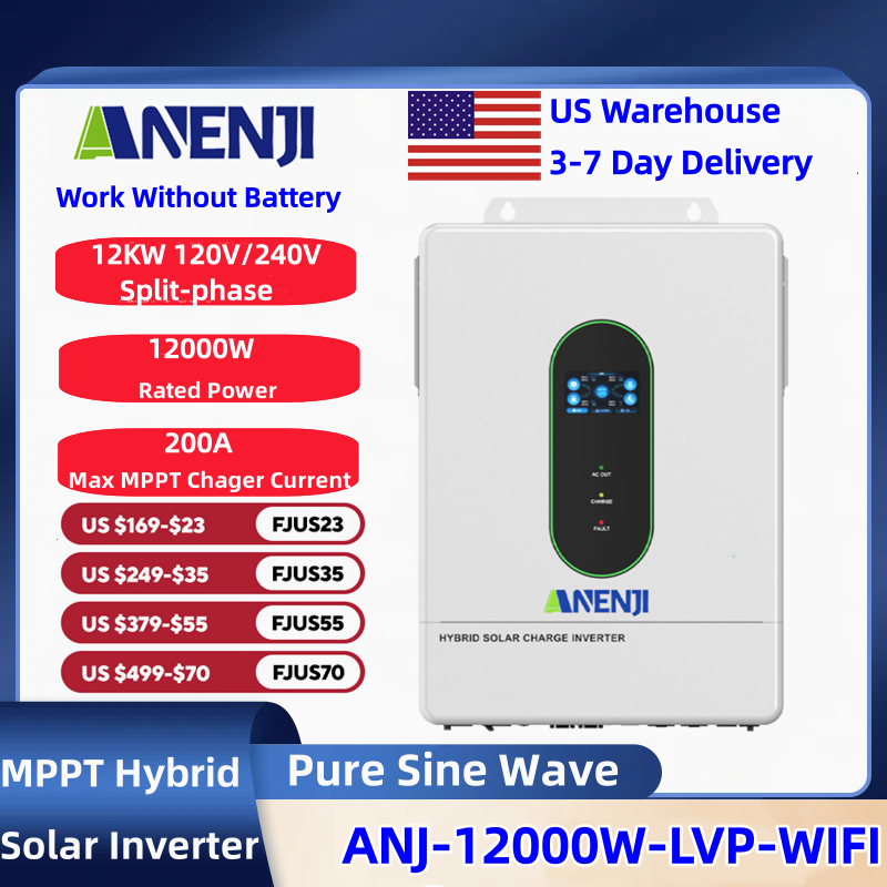 ANENJI 120V/240V 12KW Split-ph – обзор и цена Drone Solar Charger