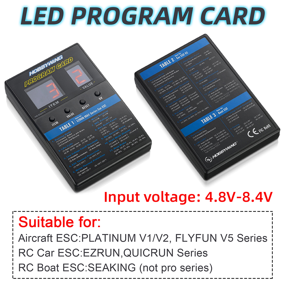 HOBBYWING Program Card LCD/LED – обзор и цена Drone Beacon Light